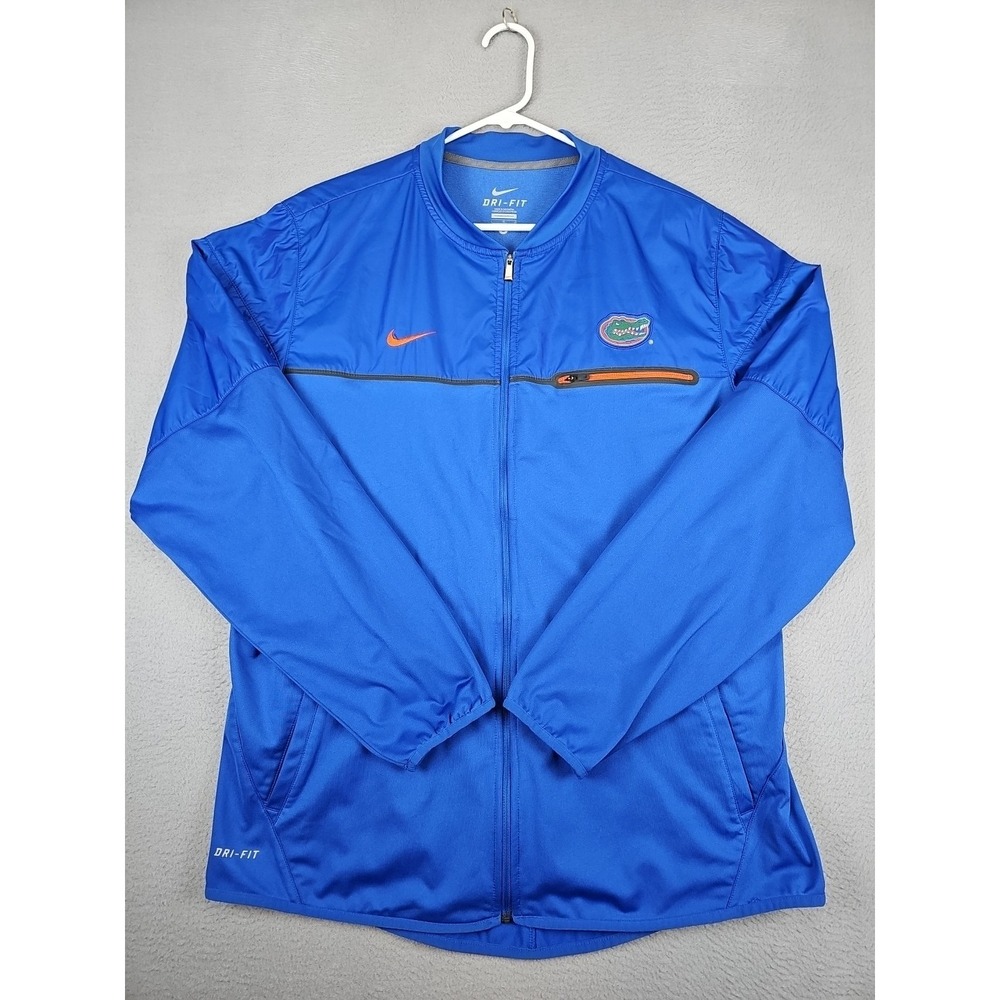 Nike Dri-Fit Florida Gators Zip Up Jacket Men's Size Large Blue Lightweight